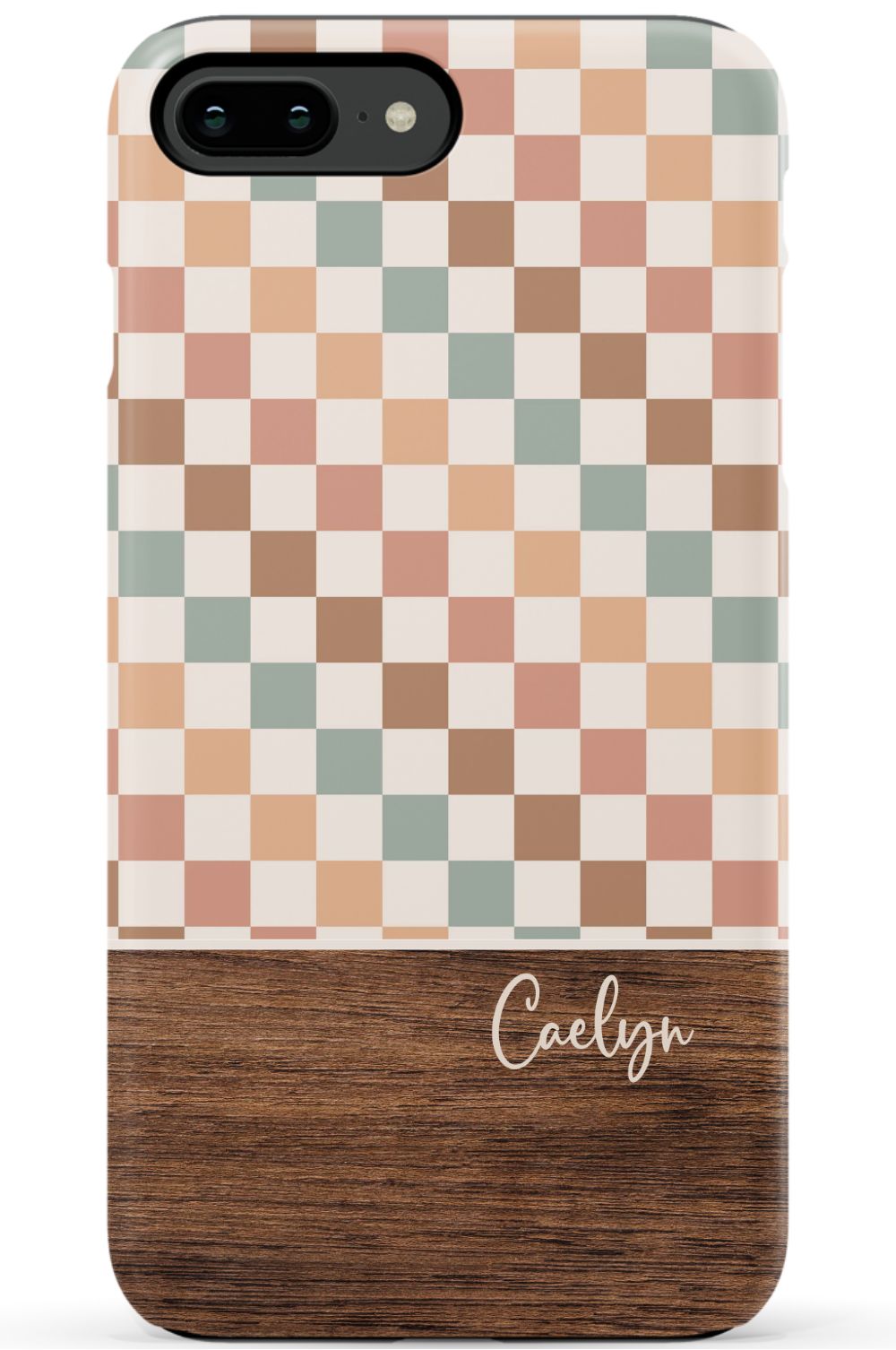 Bogo Checkers Wood Phone Case