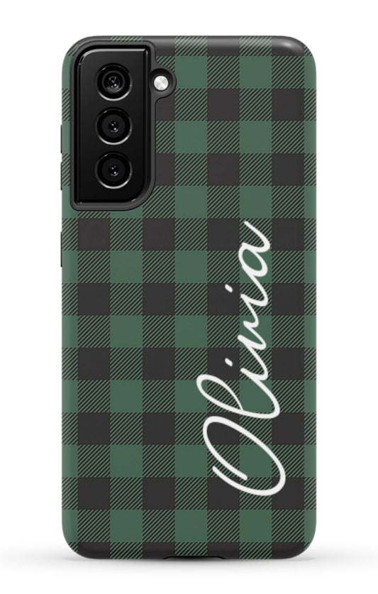 Green Buffalo Plaid Samsung Phone Case
