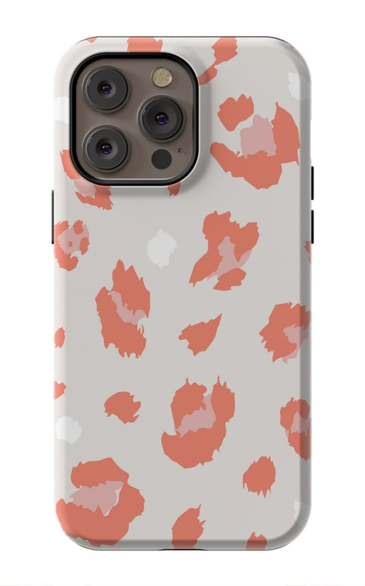 Nude Coral Leopard iPhone Case
