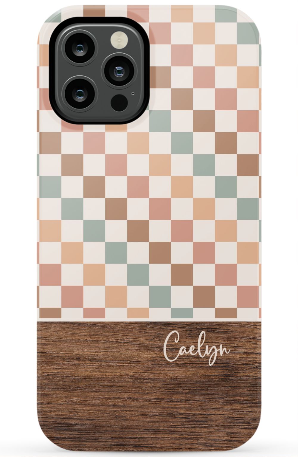 Bogo Checkers Wood Phone Case