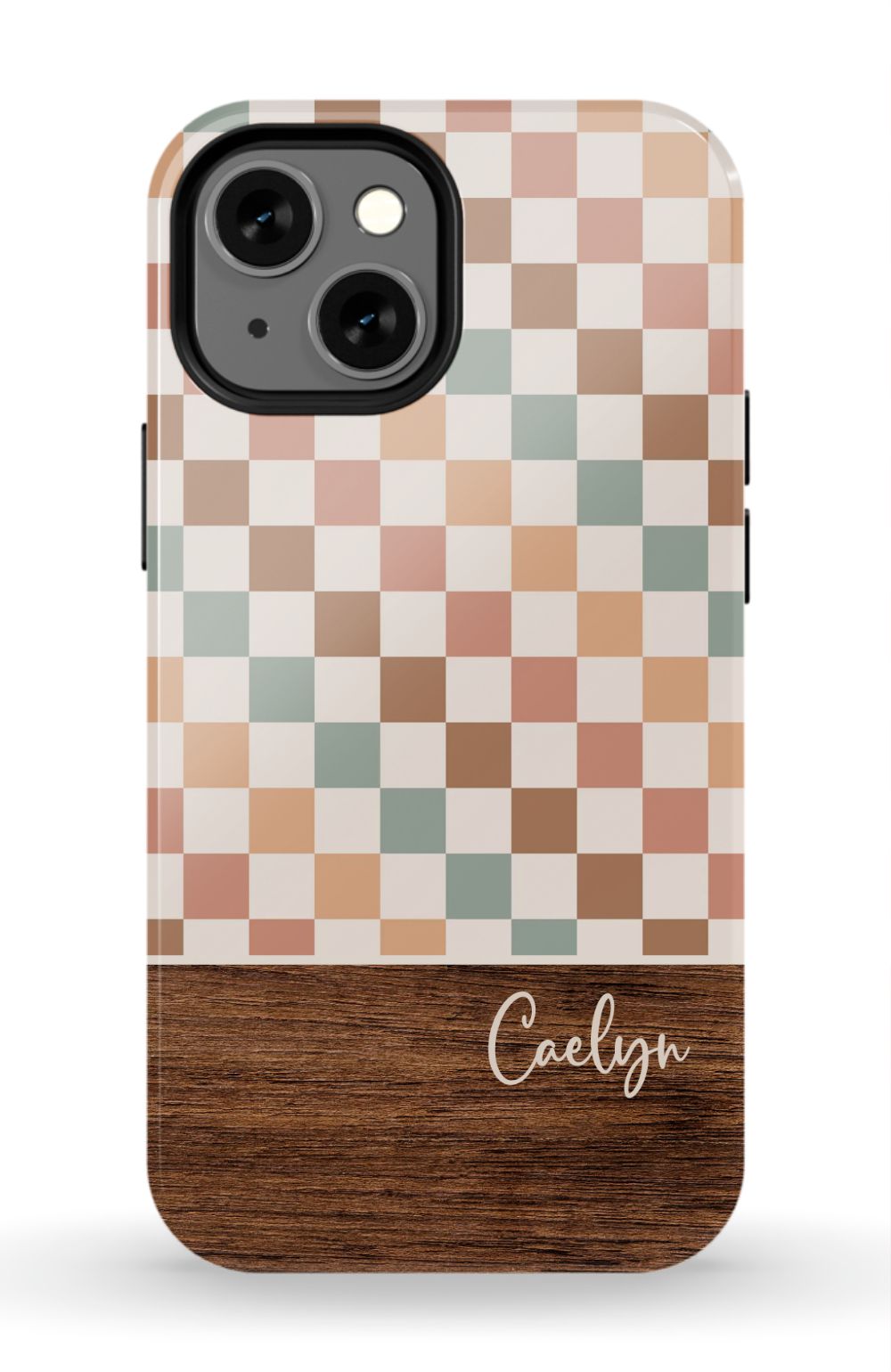 Bogo Checkers Wood Phone Case