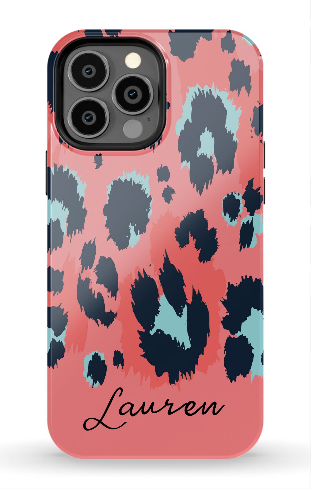 Coral Leopard iPhone Case