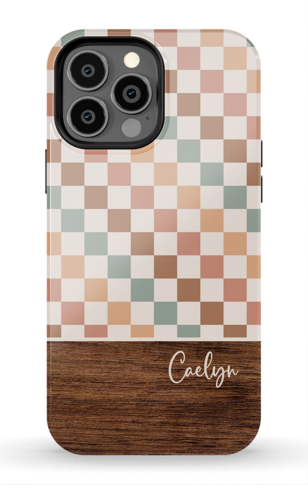 Bogo Checkers Wood Phone Case