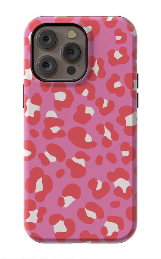 Pink and Red Leopard iPhone Case