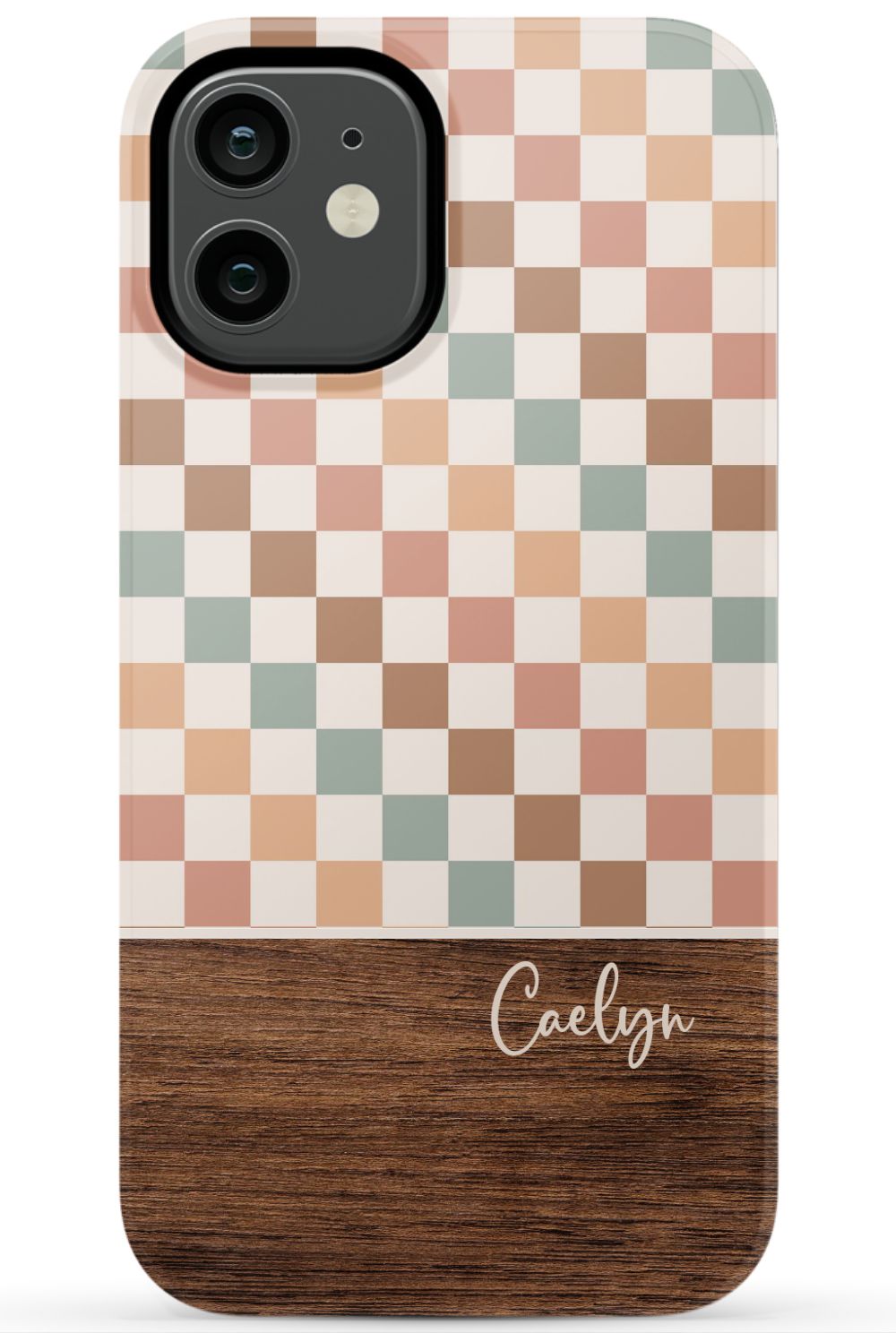 Bogo Checkers Wood Phone Case