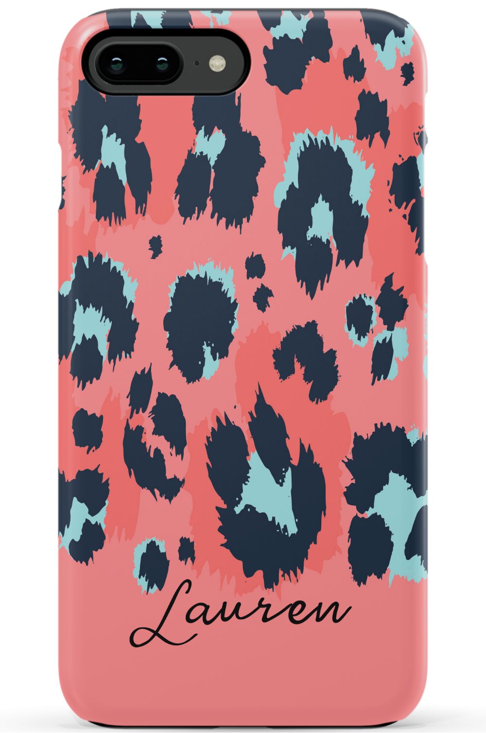 Coral Leopard iPhone Case