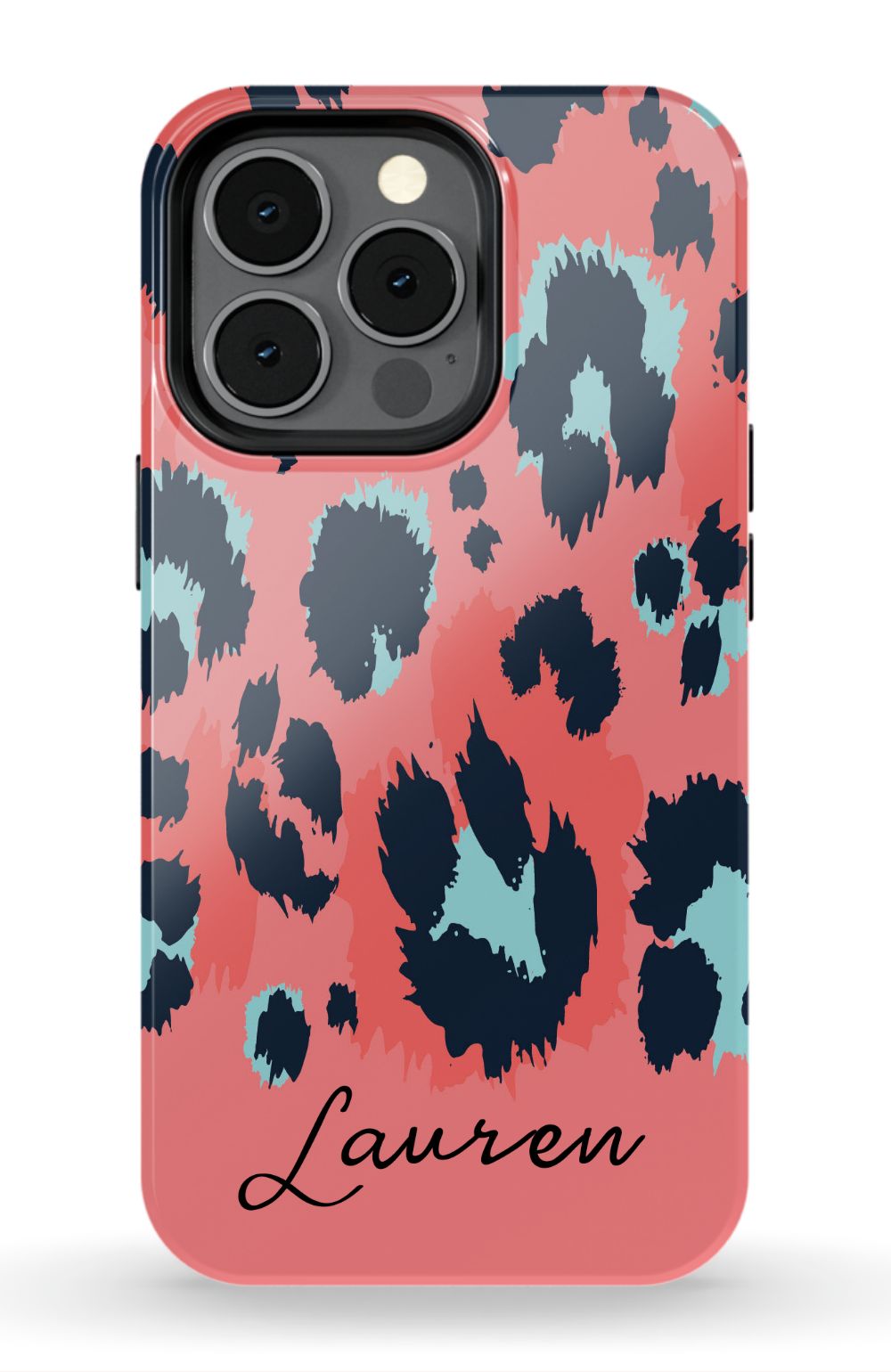 Coral Leopard iPhone Case
