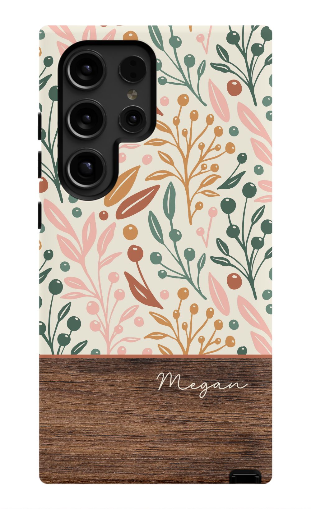 Floral Wood Phone Case
