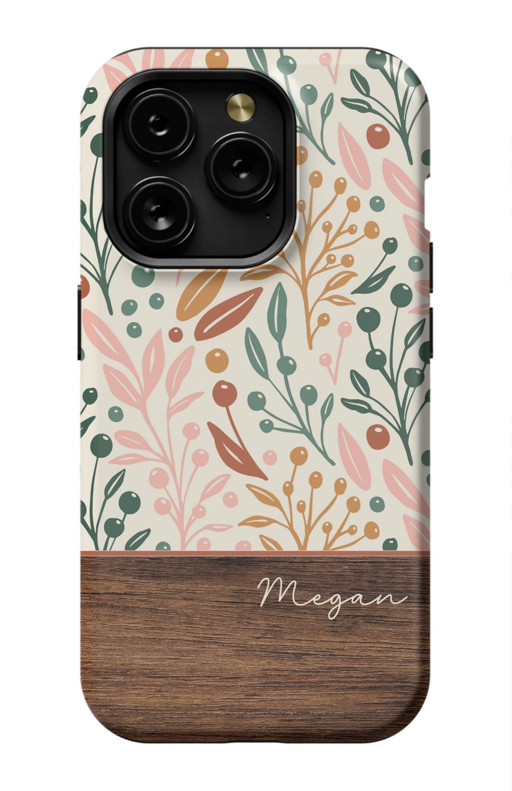 Floral Wood Phone Case
