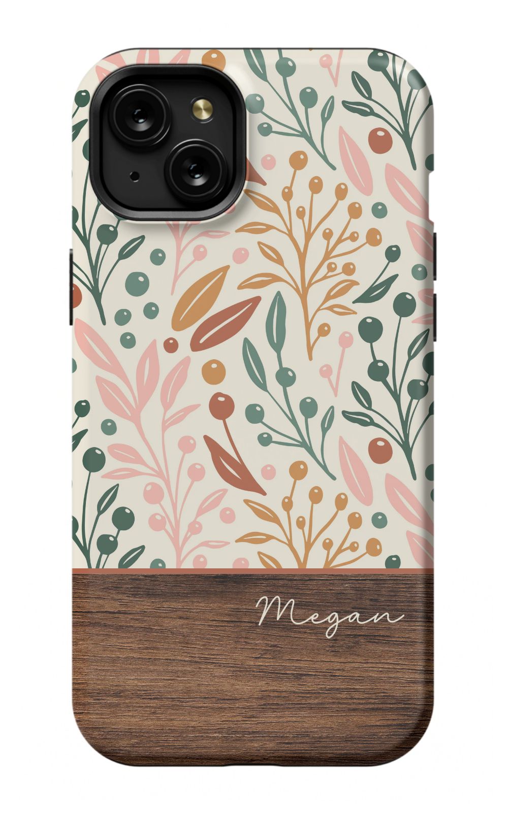 Floral Wood Phone Case