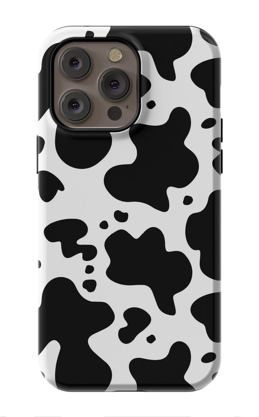 Black Cow Print iPhone Case