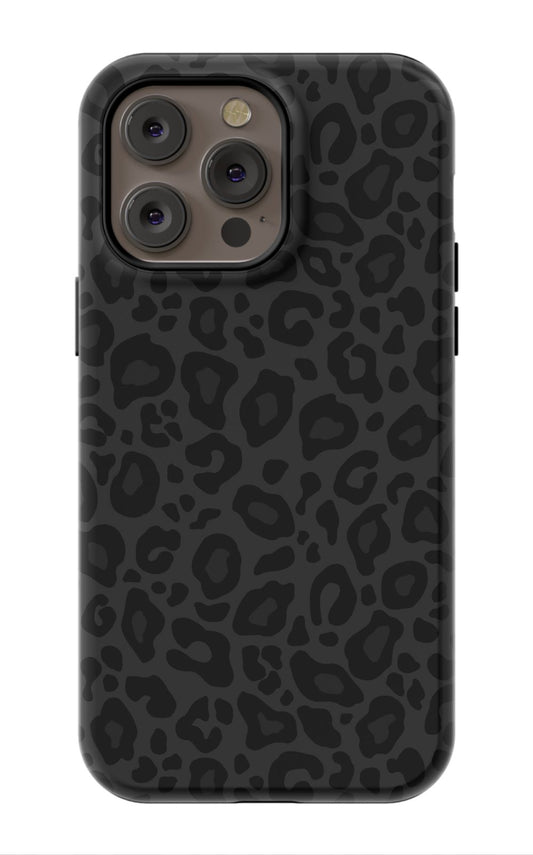 Black leopard iPhone Case