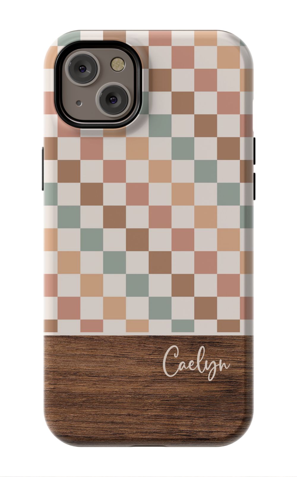 Bogo Checkers Wood Phone Case