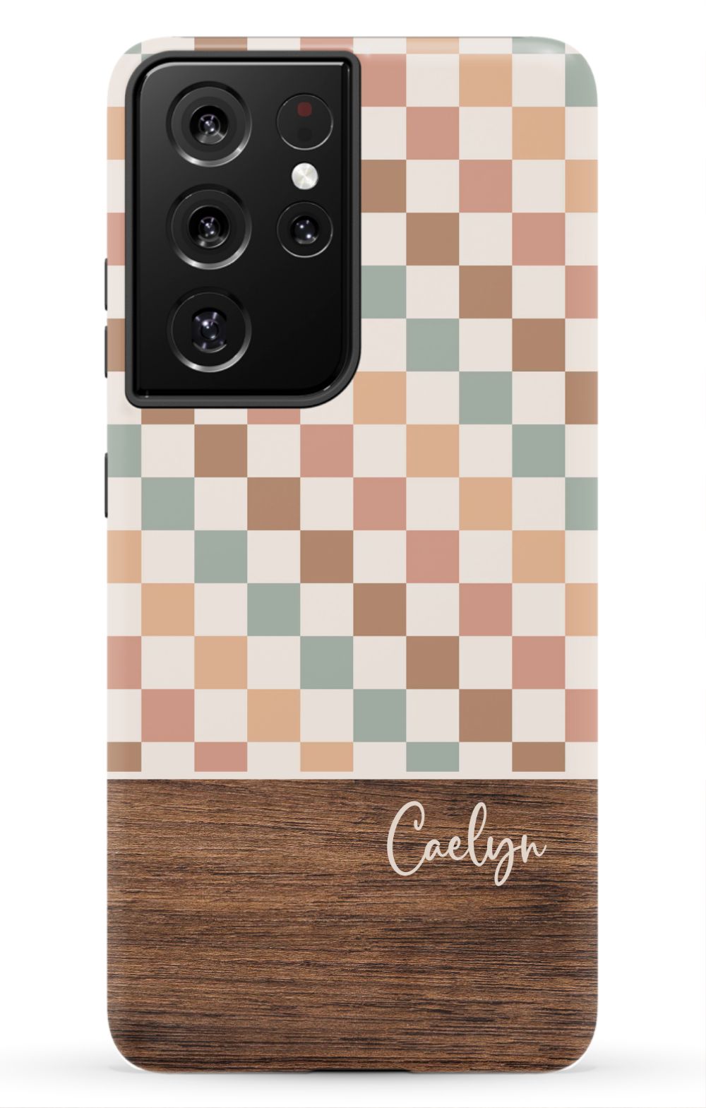 Bogo Checkers Wood Phone Case