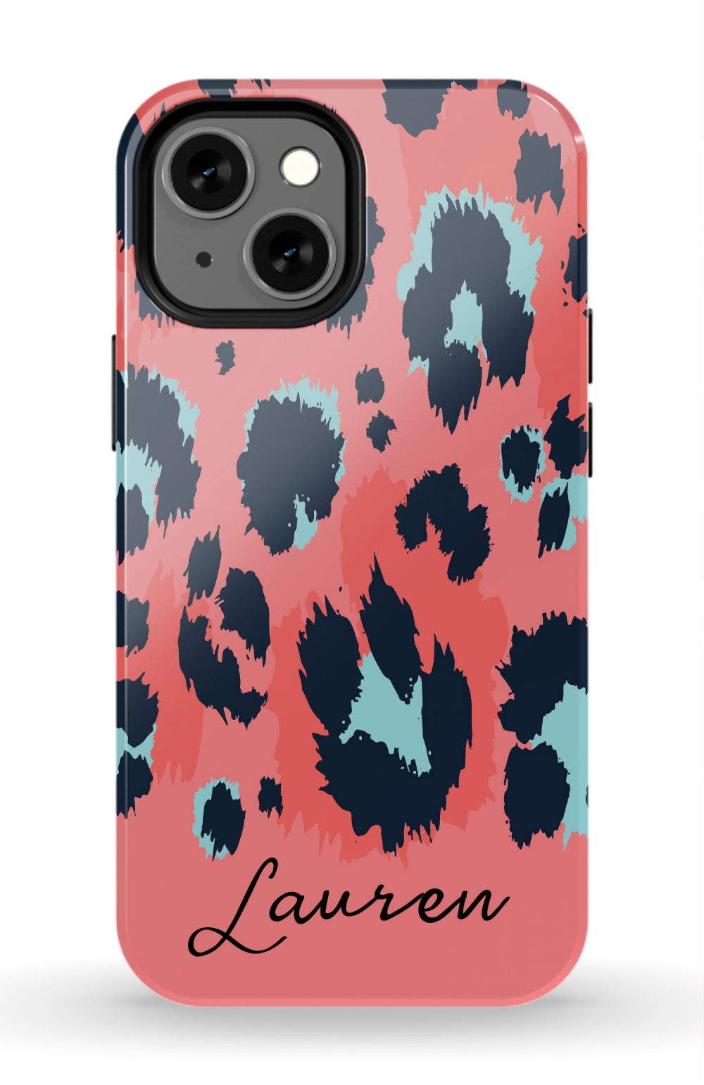 Coral Leopard iPhone Case