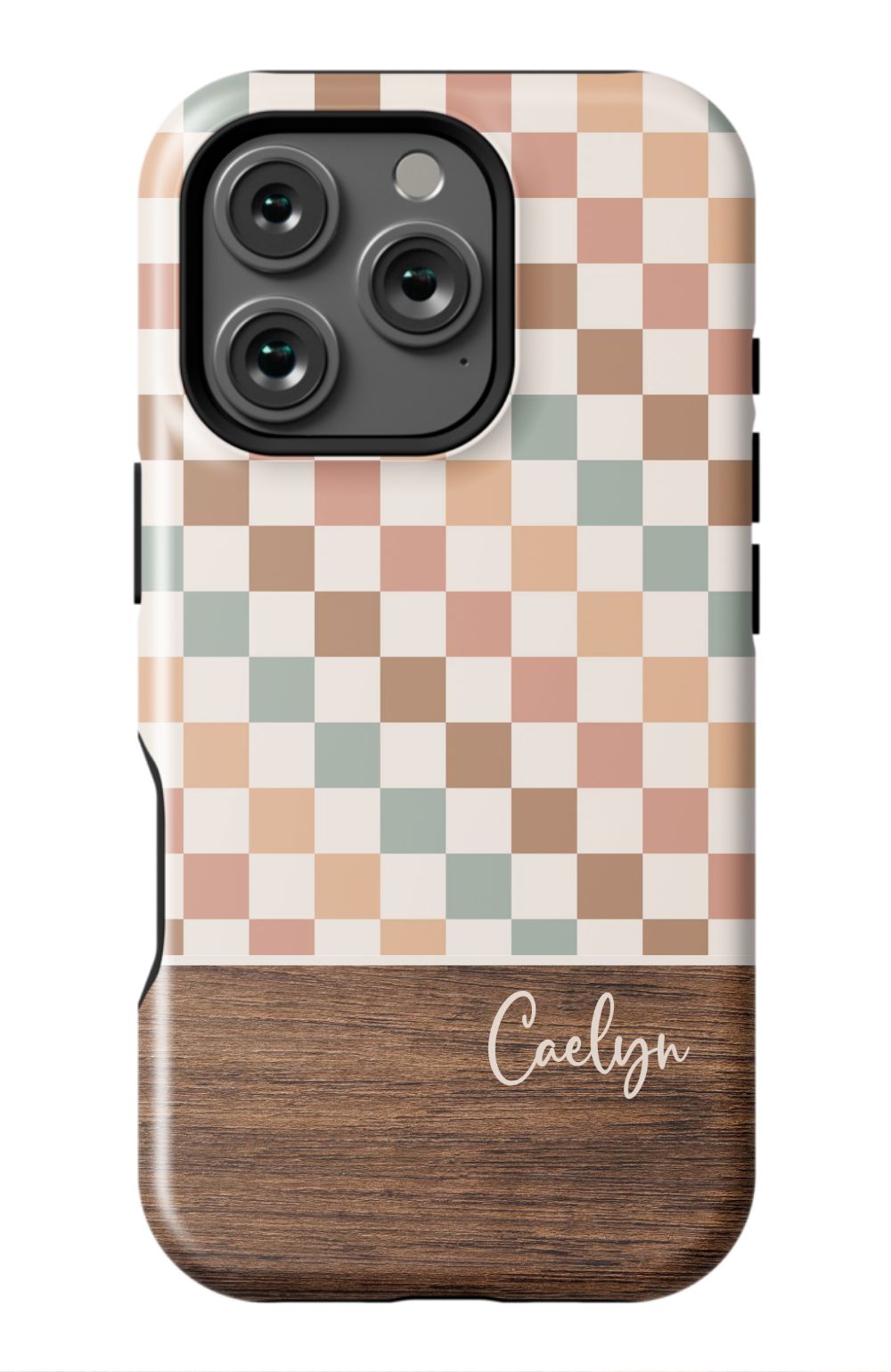 Bogo Checkers Wood Phone Case