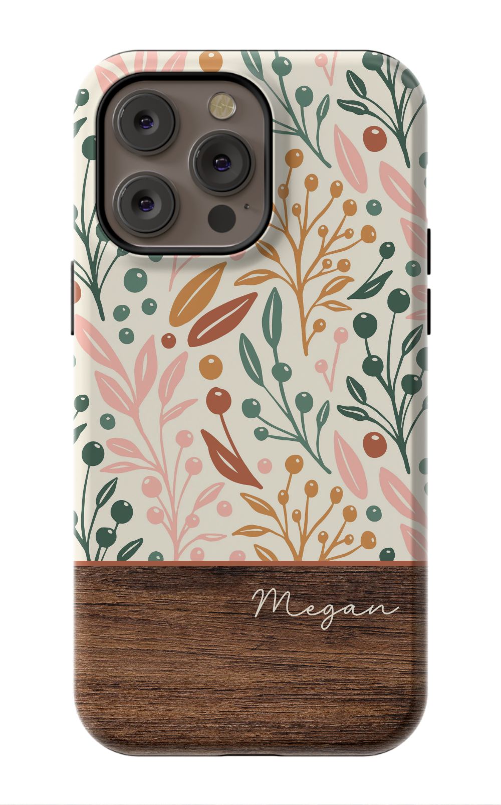 Floral Wood Phone Case