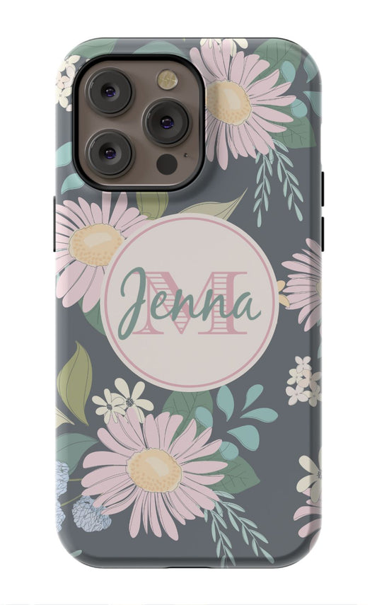 Floral Monogram iPhone Case