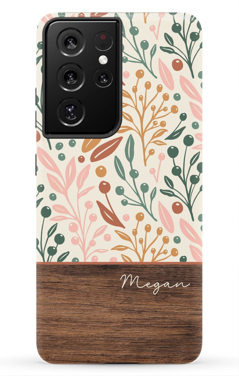 Floral Wood Phone Case