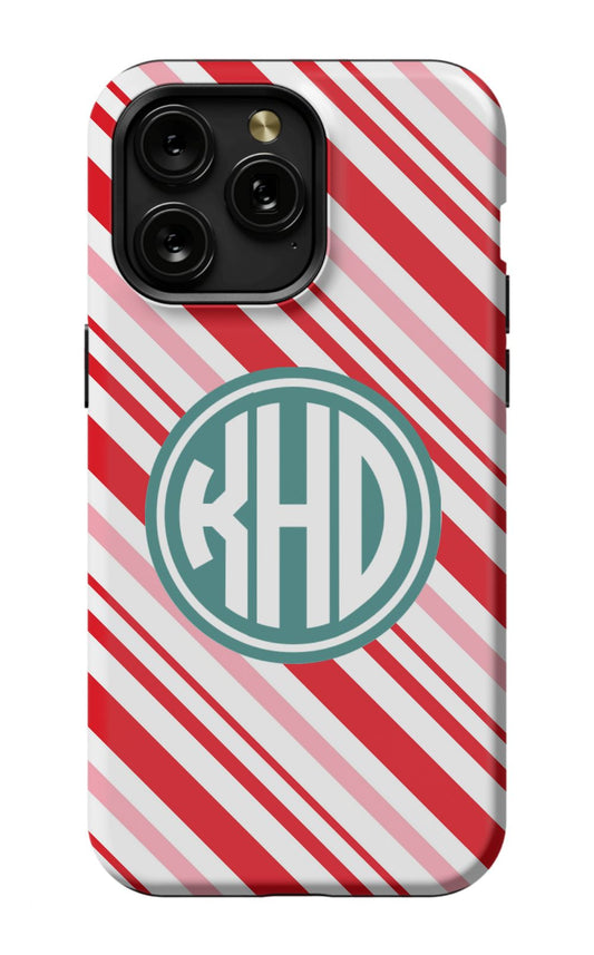 CANDY CANE MONOGRAM Phone Case Admin