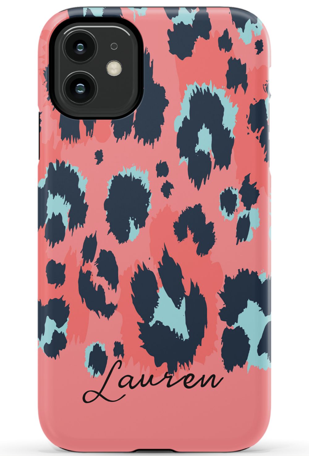 Coral Leopard iPhone Case