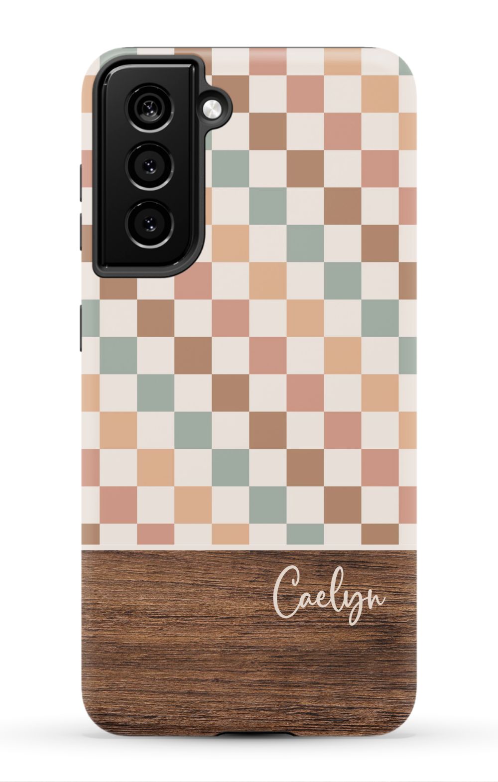 Bogo Checkers Wood Phone Case