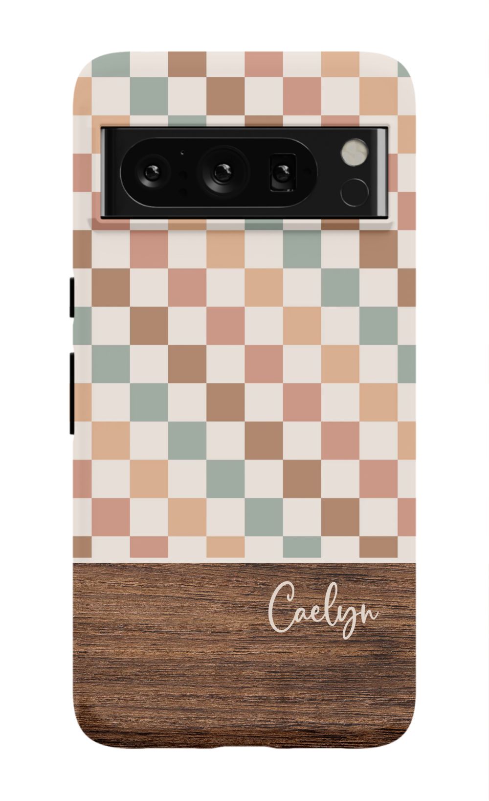 Bogo Checkers Wood Phone Case