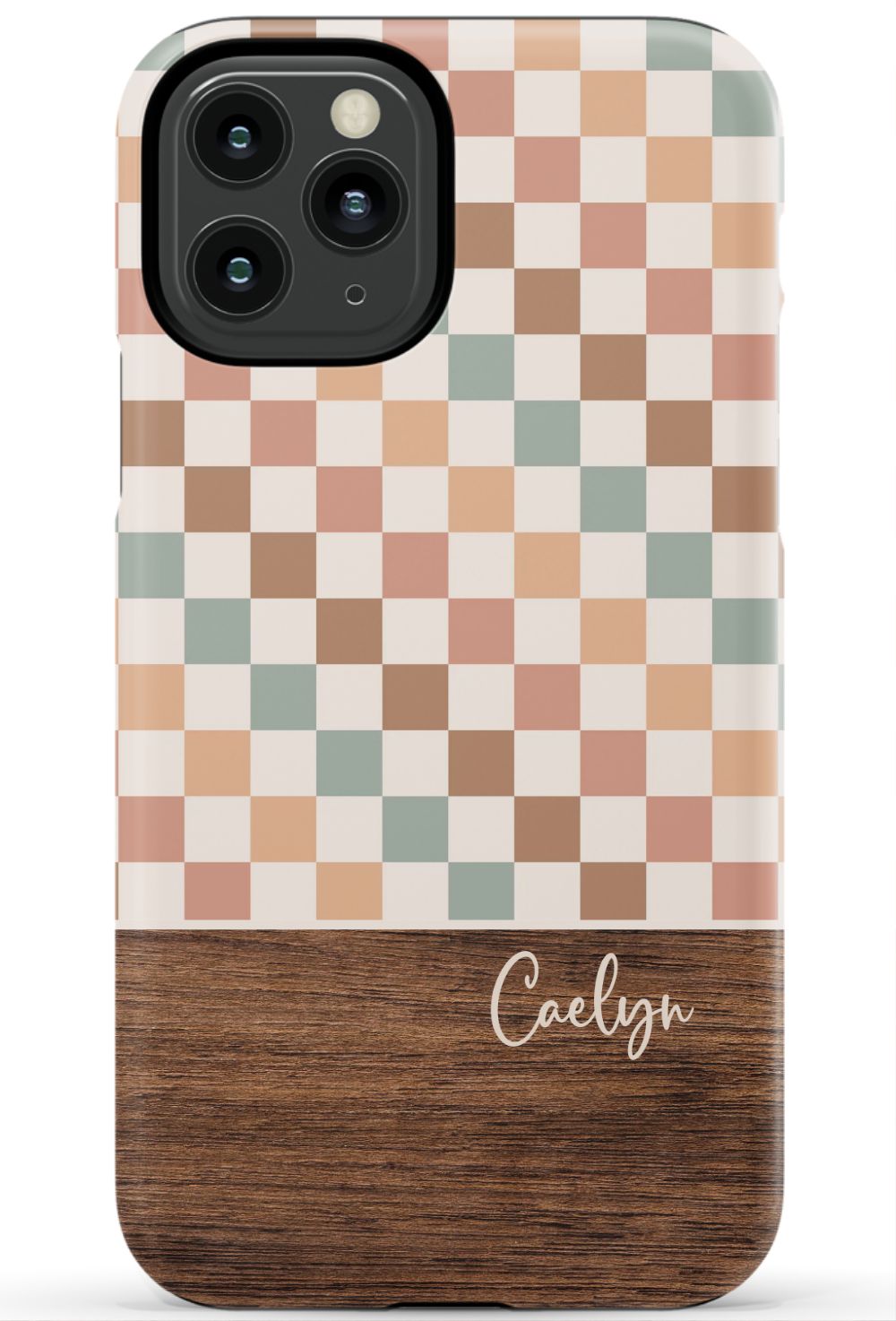 Bogo Checkers Wood Phone Case