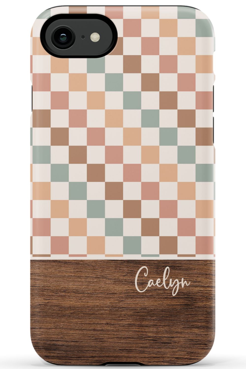 Bogo Checkers Wood Phone Case