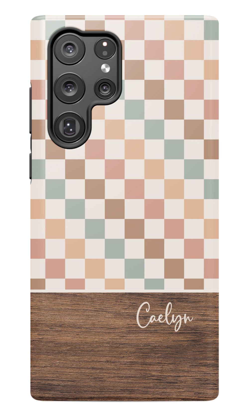 Bogo Checkers Wood Phone Case