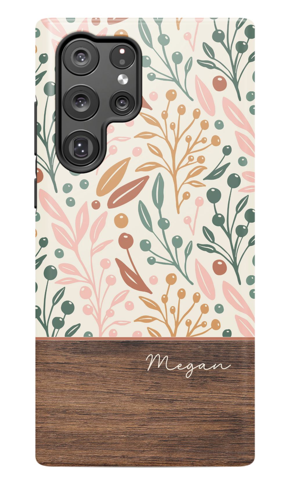 Floral Wood Phone Case