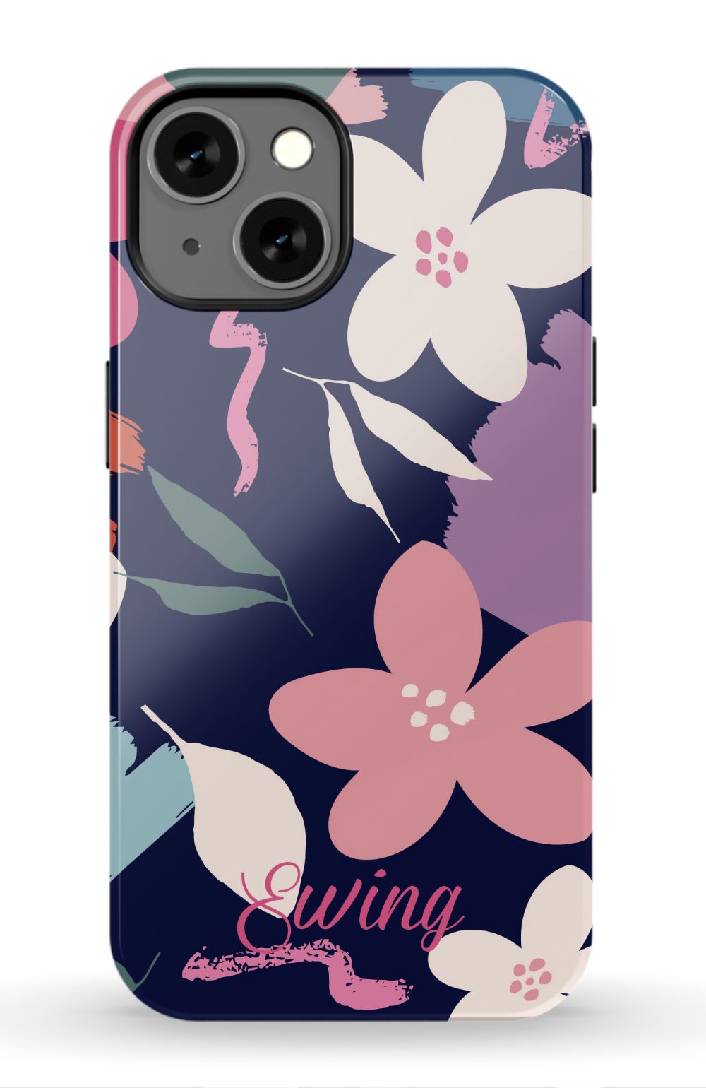Navy Floral iPhone Case