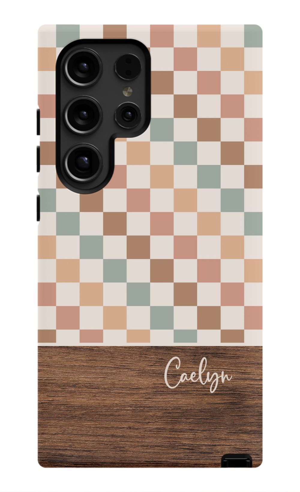 Bogo Checkers Wood Phone Case