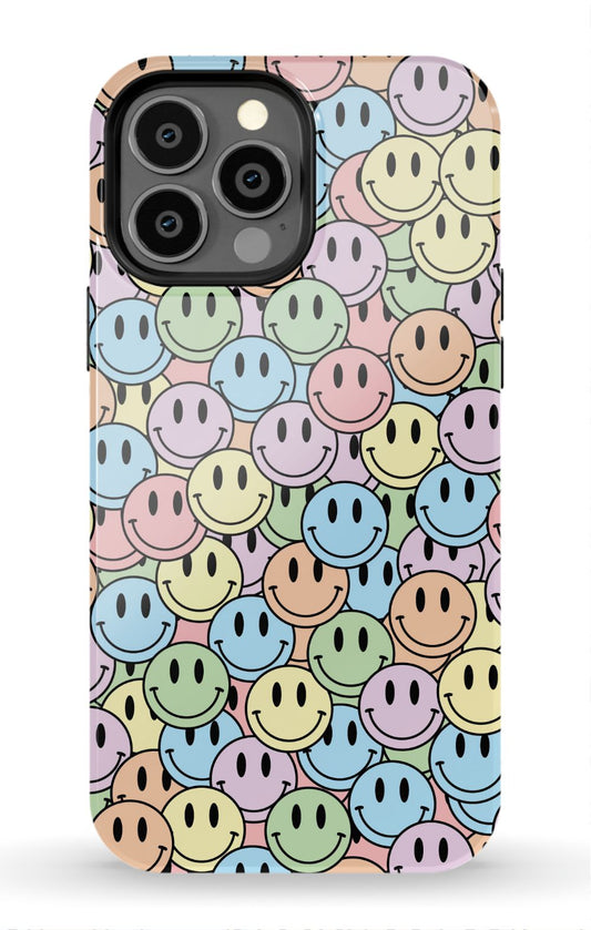 Pastel Smiles iPhone Case