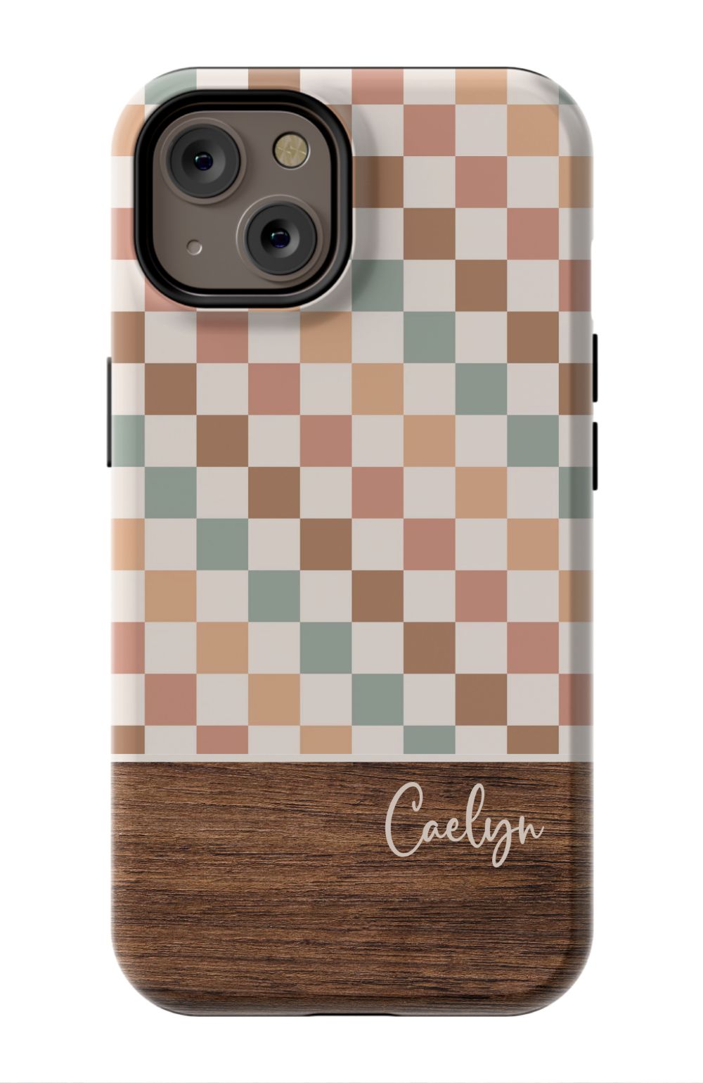 Bogo Checkers Wood Phone Case