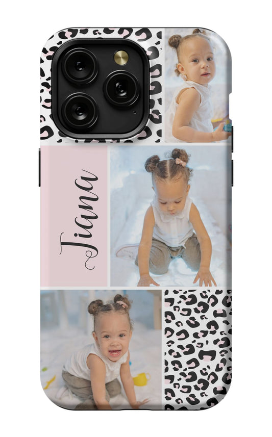 Leopard Photo Collage iPhone Case