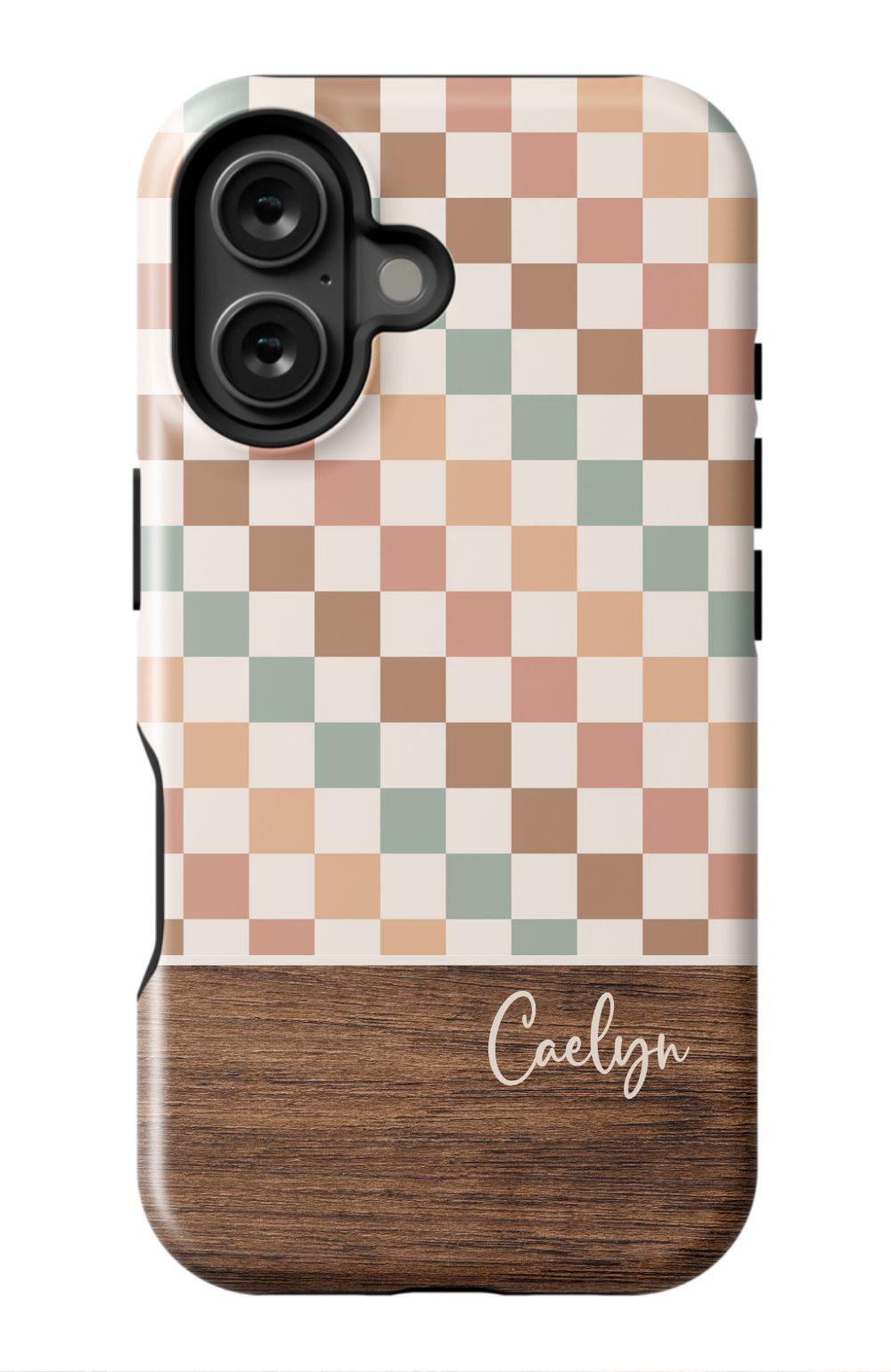 Bogo Checkers Wood Phone Case