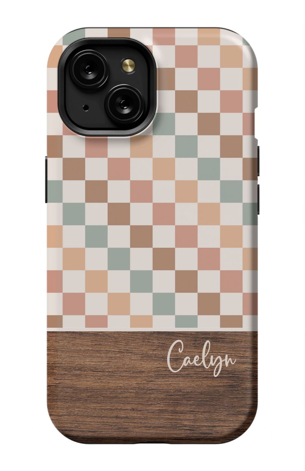 Bogo Checkers Wood Phone Case
