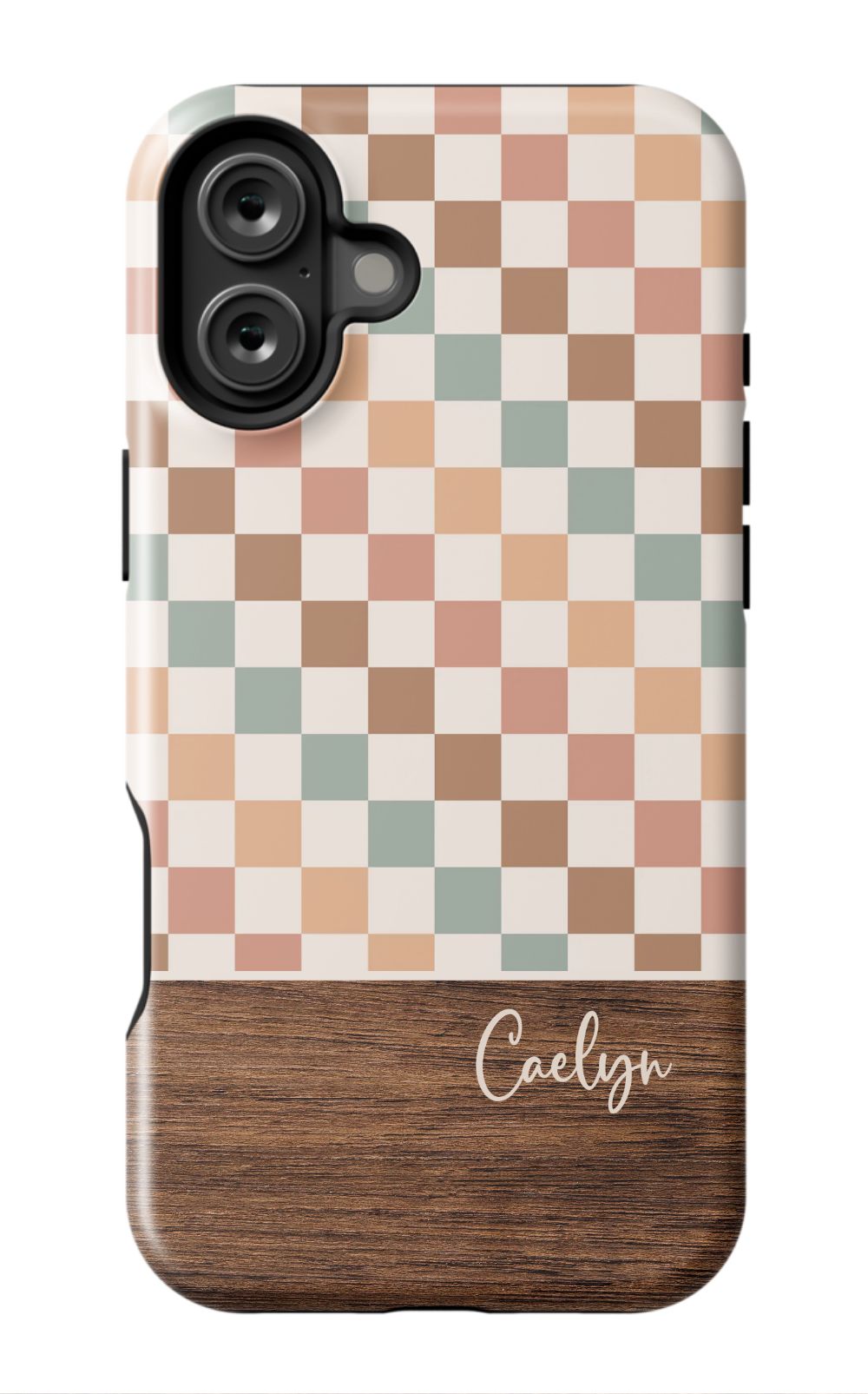 Bogo Checkers Wood Phone Case