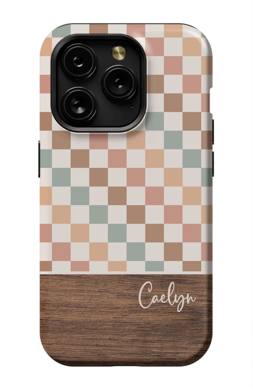 Bogo Checkers Wood Phone Case