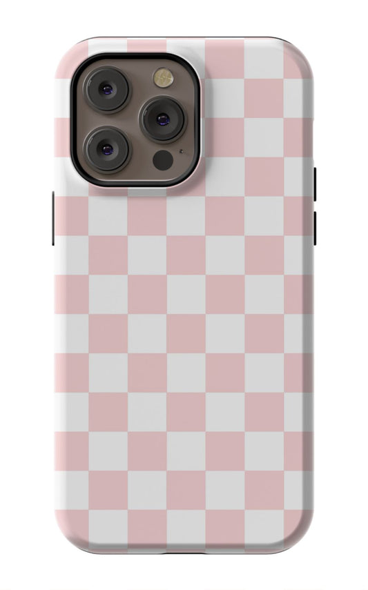 Pink Checkers iPhone Case
