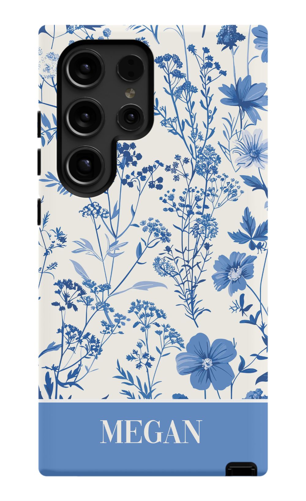 Blue Toile Phone Case