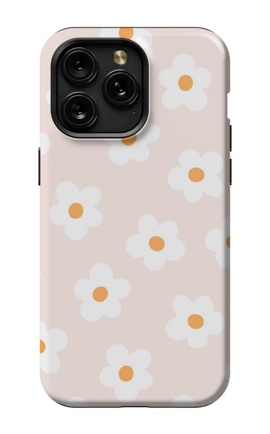 PEACH RETRO DAISIES Phone Case Admin