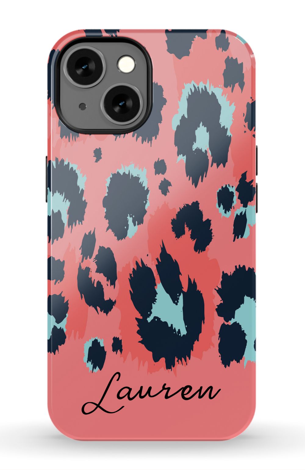 Coral Leopard iPhone Case