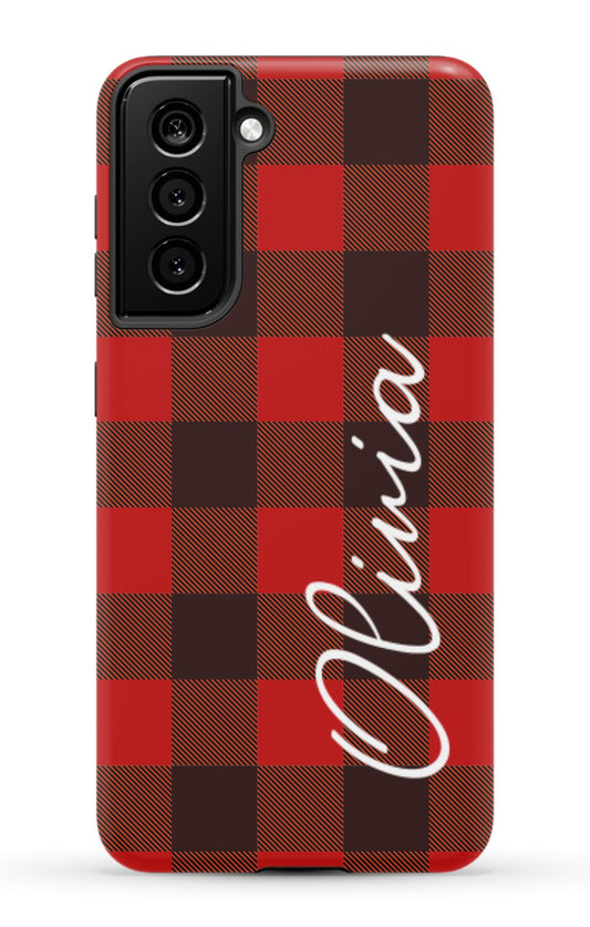 Red Buffalo Plaid Samsung Phone Case