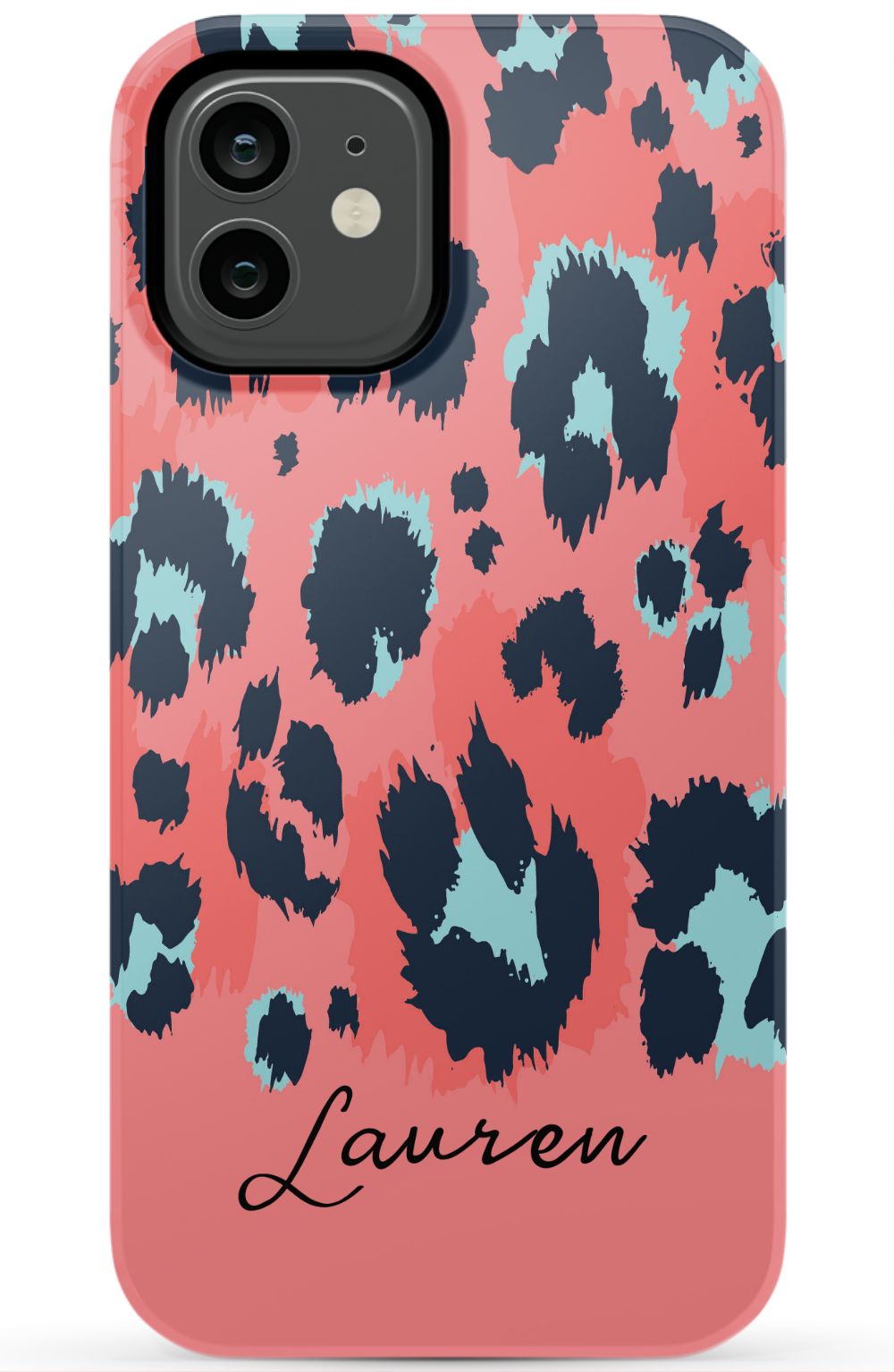 Coral Leopard iPhone Case