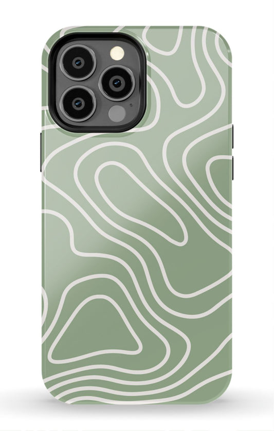 Wavy Sage iPhone Case
