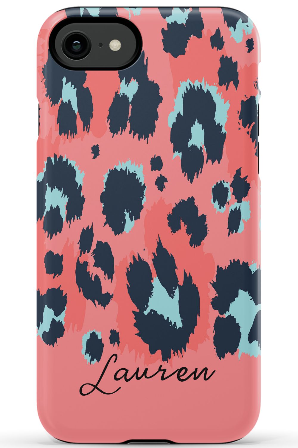 Coral Leopard iPhone Case
