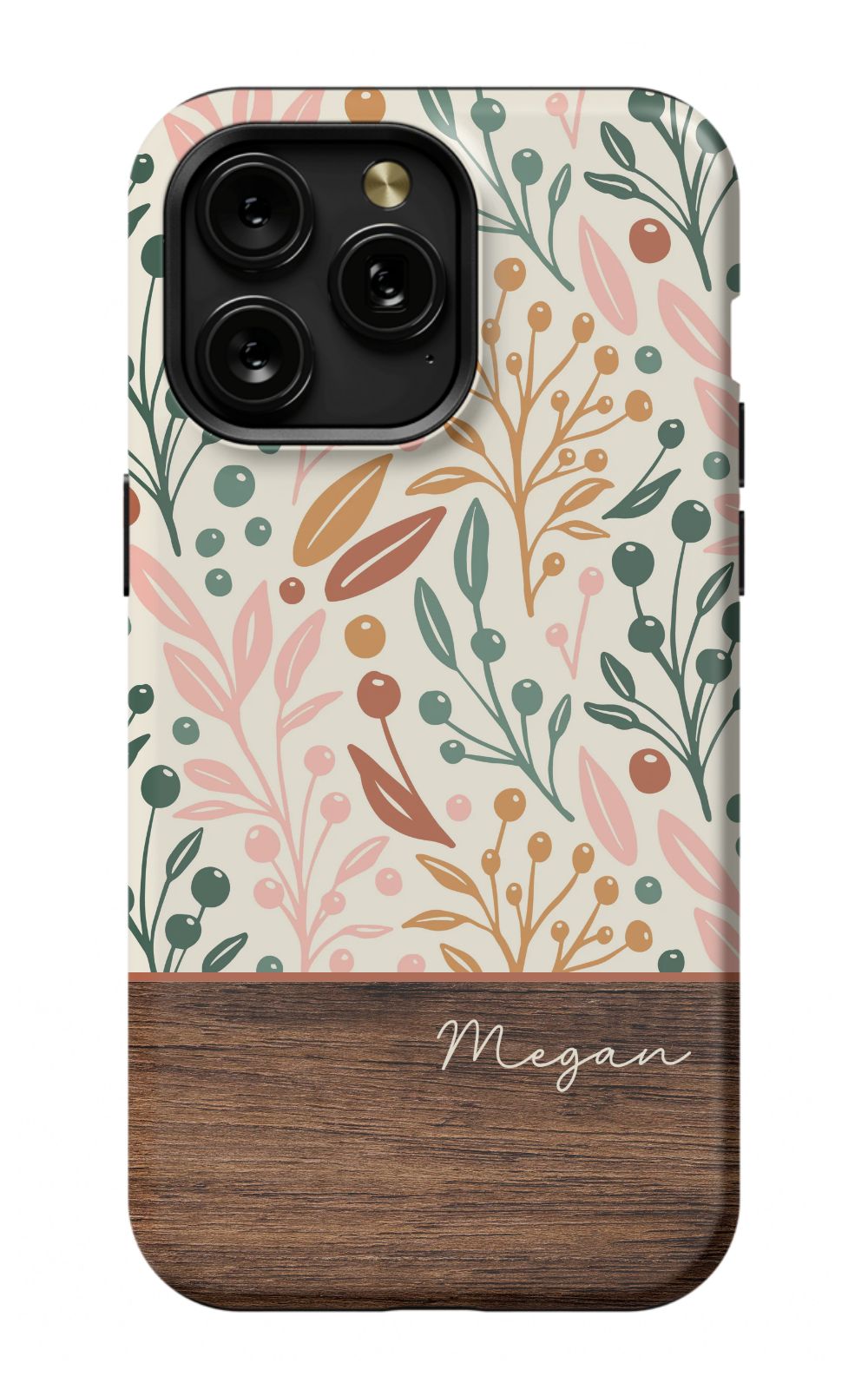 Floral Wood Phone Case