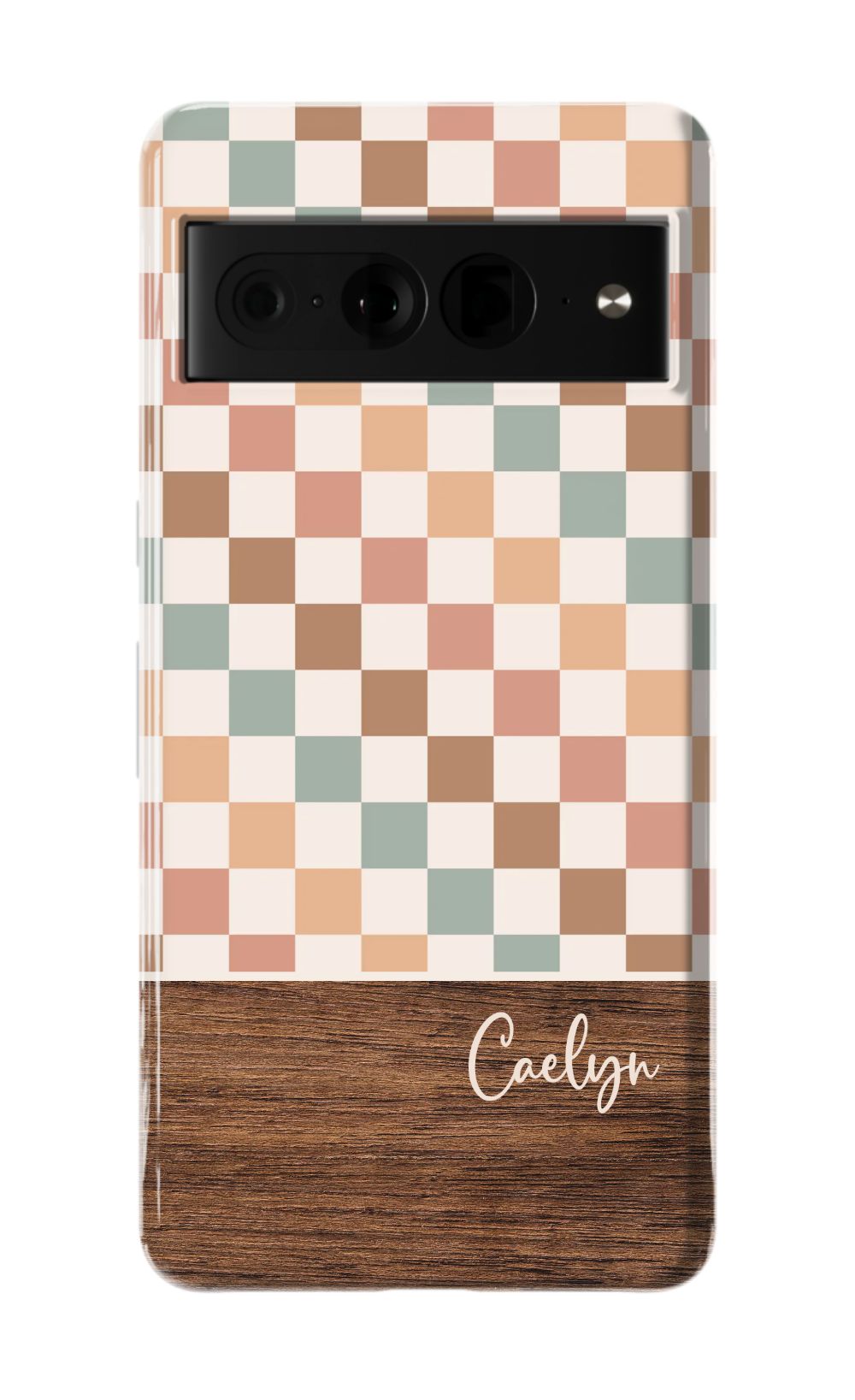 Bogo Checkers Wood Phone Case
